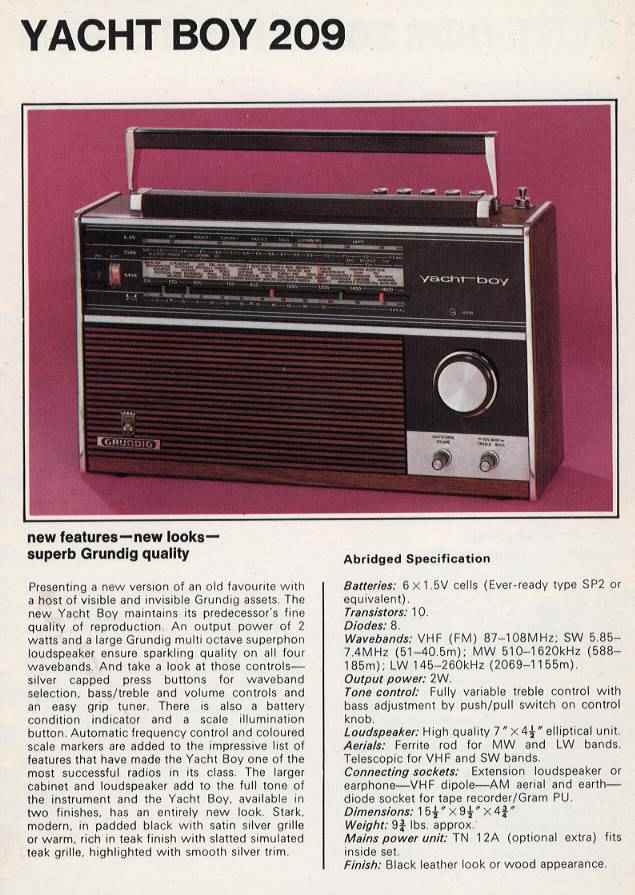 Grundig Yacht Boy 209
